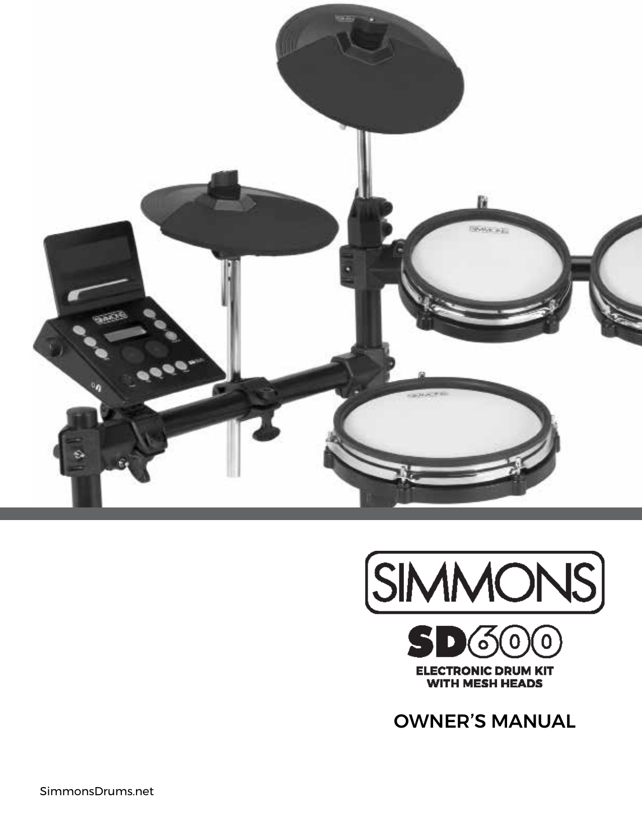 Simmons SD600 ELECTRONIC DRUM KIT User Manual Manualzz