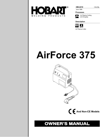 Hobartwelders Airforce 250 250a Owner Manual