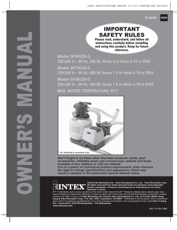 Intex SF70220-2 Owner Manual | Manualzz