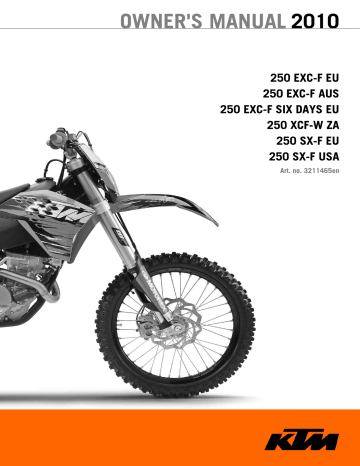 KTM 250 EXC-F Owner Manual | Manualzz