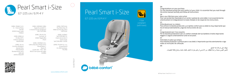 Bebe Confort Pearl Smart I Size Owner S Manual Manualzz