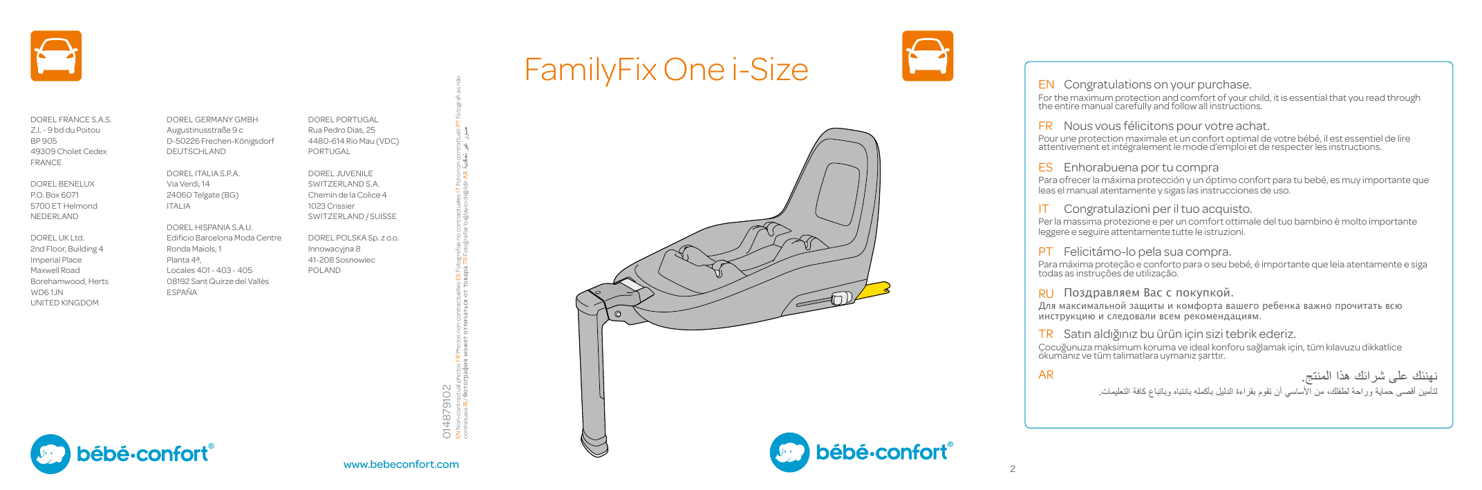 Bebe Confort Familyfix One I Size Owner S Manual Manualzz