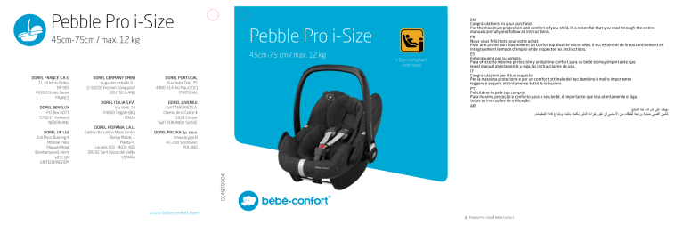 Bebe Confort Pebble Pro I Size Manual Do Proprietario Manualzz