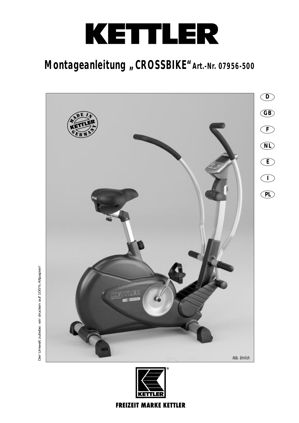 Kettler apollo exercise bike manual hot sale