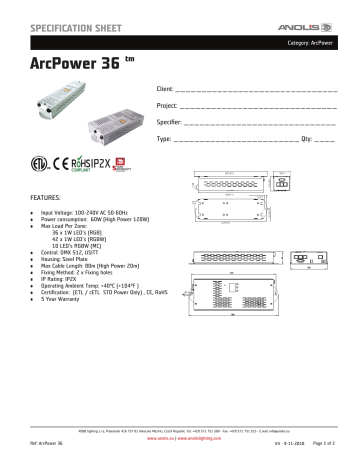 anolis arc power 36 manual