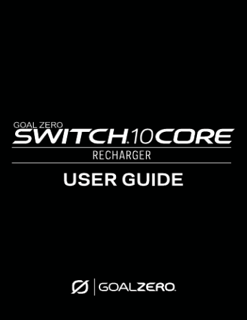 Goal Zero Switch 10 Core® Power Bank Benutzerhandbuch | Manualzz