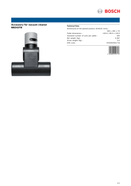 Bosch BBZ42TB Accessory for vacuum cleaner Product spec sheet