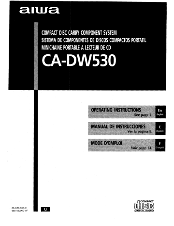 Aiwa CA-DW530 Operating Instructions Manual | Manualzz
