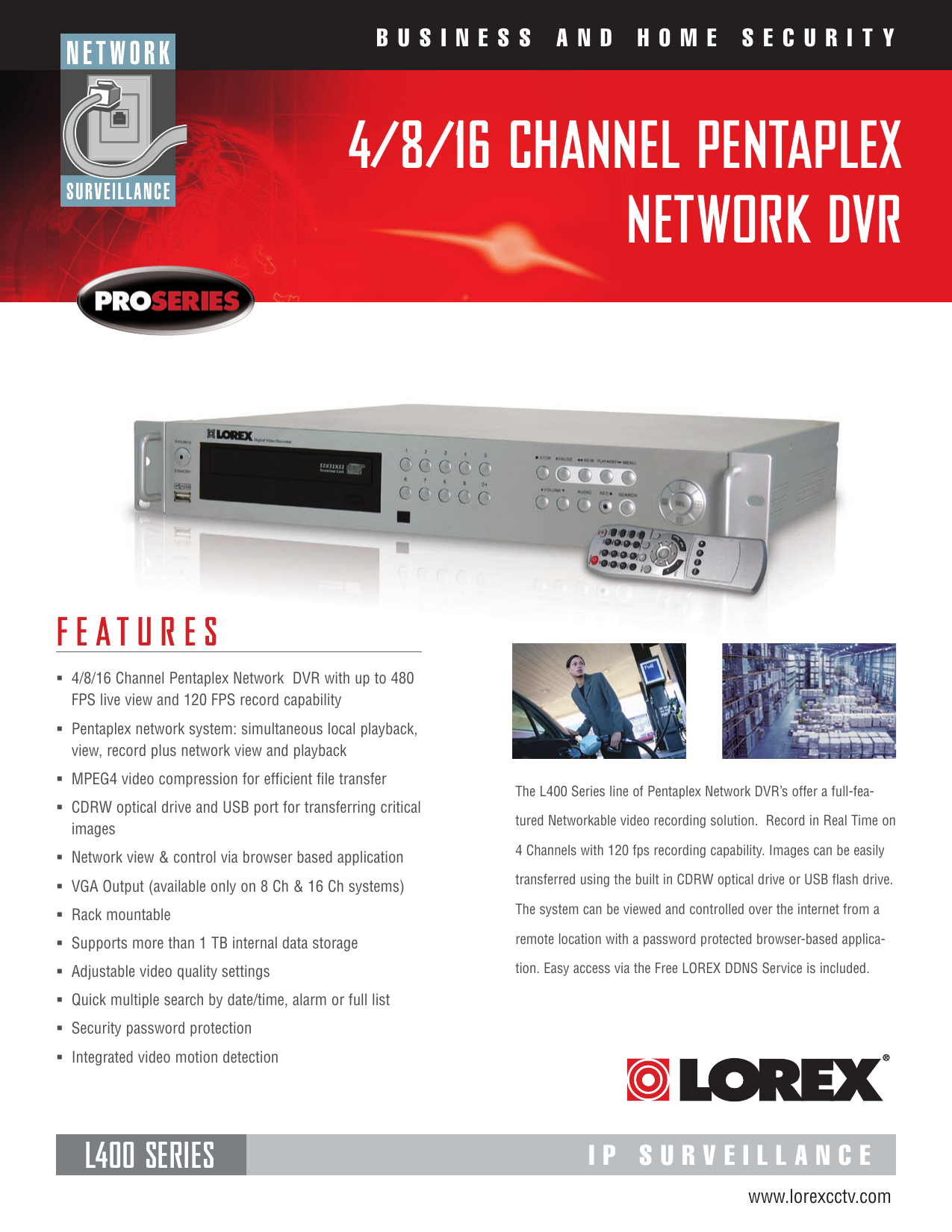 Lorex L L4001 L404 L416 L408 Specification Manualzz