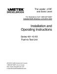 Drexelbrook 401-10-10, 401-10-11, 401-10-12, 401-10-9 Installation And Operating Instructions Manual