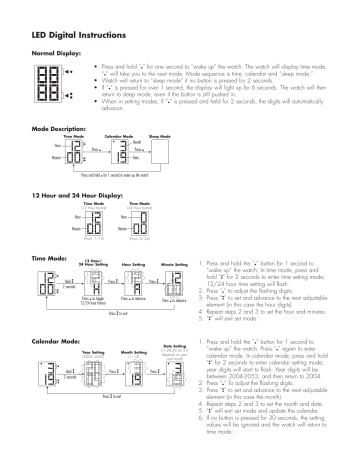 Fossil STARCK LED DIGITAL Manual | Manualzz