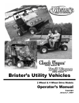 BRISTERS CHUCK WAGON, TRAIL WAGON Operator's Manual