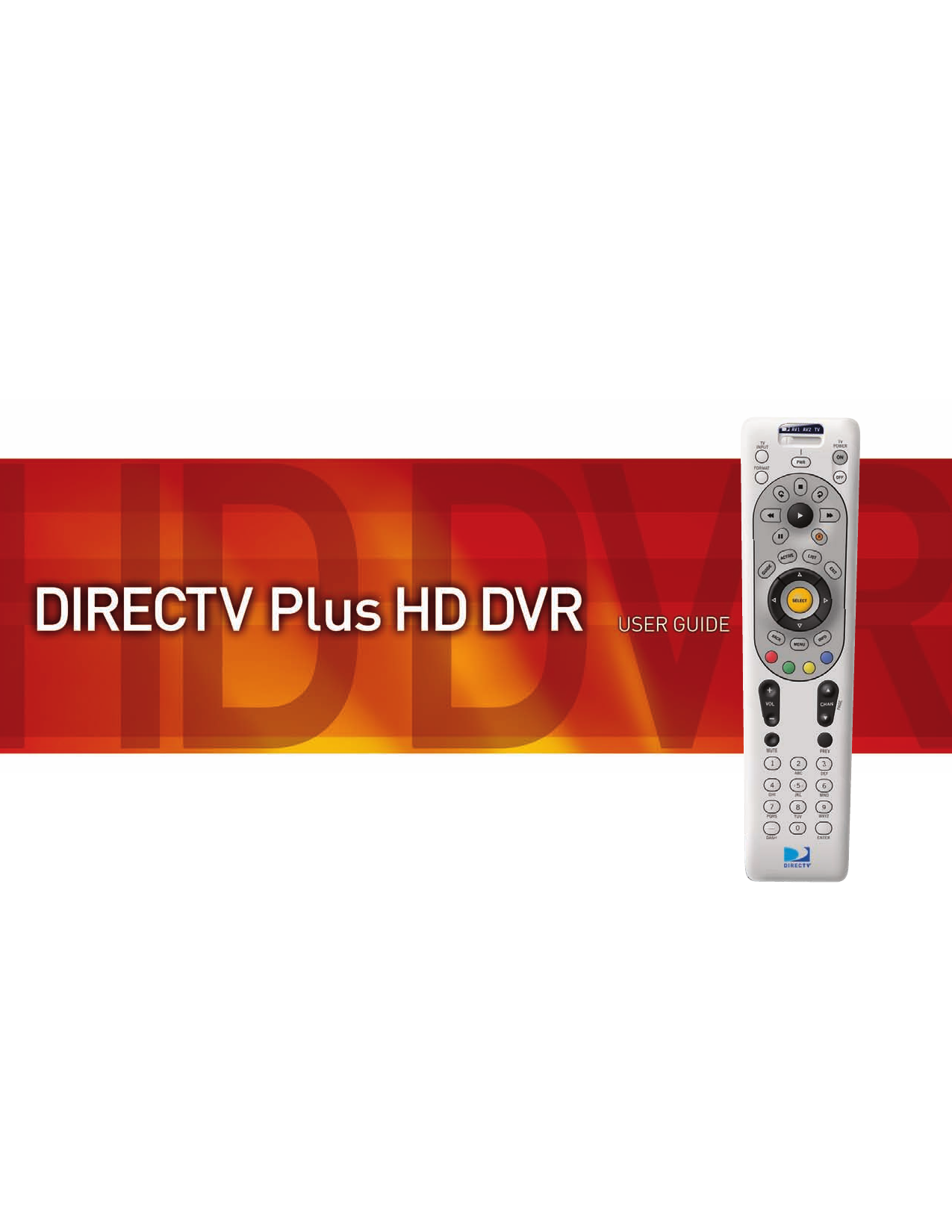 DirecTV HD DVR, HR20 User Manual Manualzz