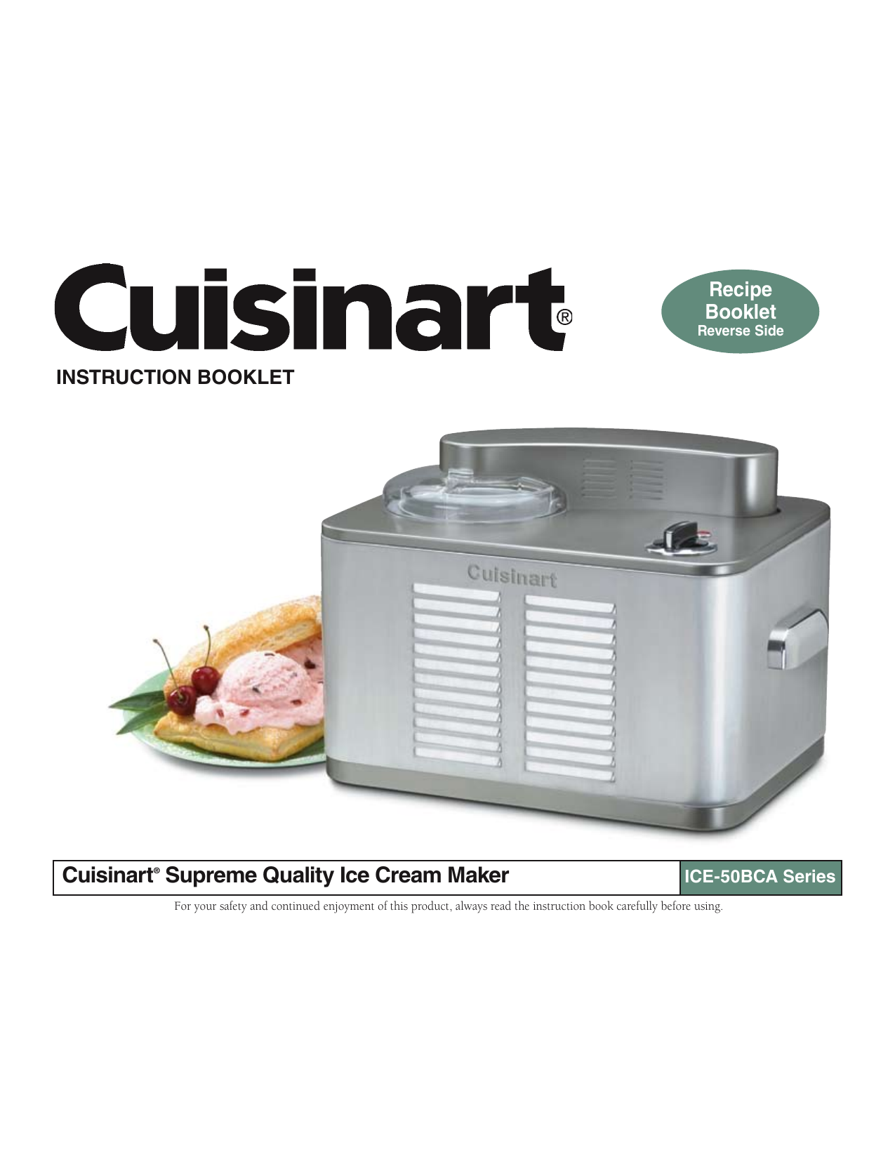 Cuisinart ice cream on sale maker instruction