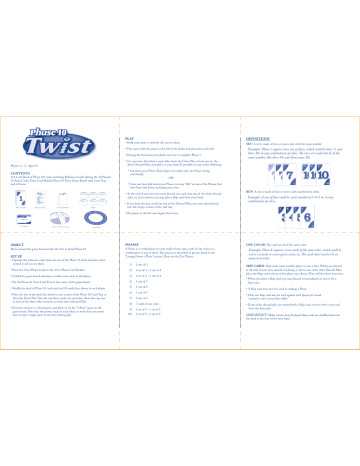 How to play Phase 10 Twist, Official Rules