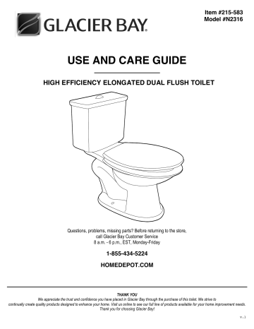 Glacier bay N2316 Use And Care Manual | Manualzz