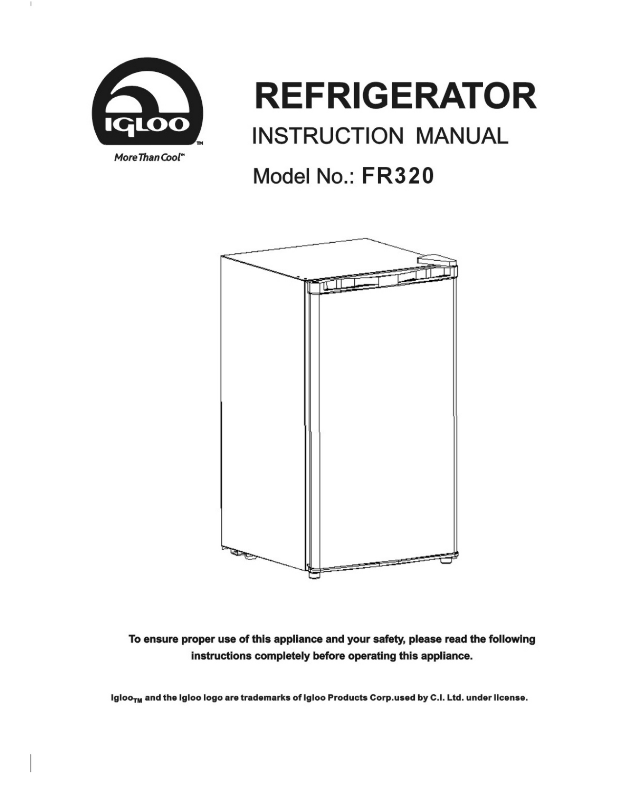 Igloo Fr320 Instruction Manual Manualzz
