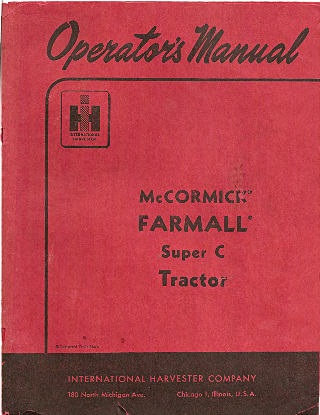 Details about   IH International McCormick 140 141 Harvester-Thresher Pre & Delivery Manual 5/56