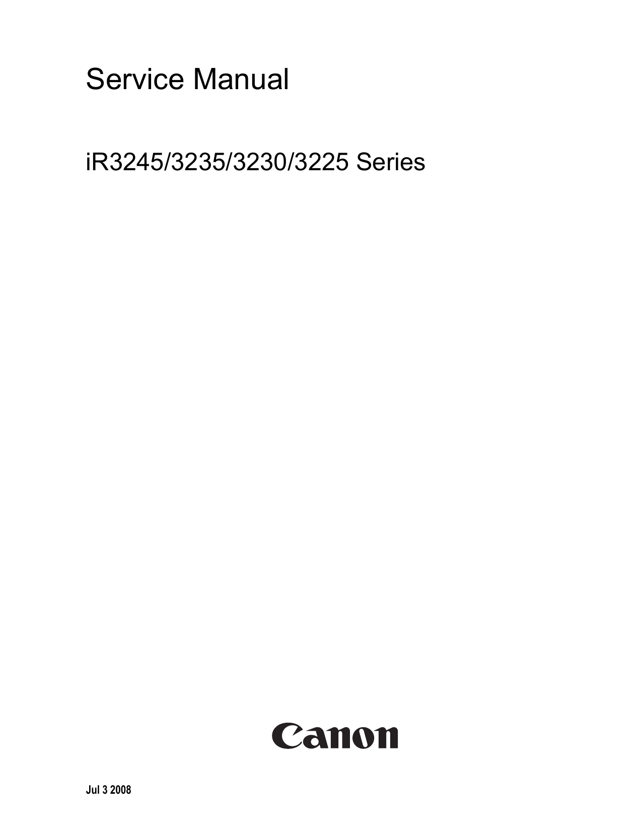 Canon 3225 3230 3235 Series Ir3245 Service Manual Manualzz