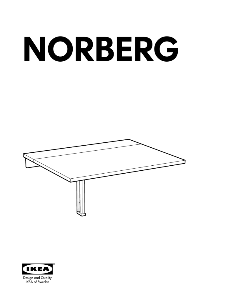 IKEA NORBERG Operating instructions Manualzz