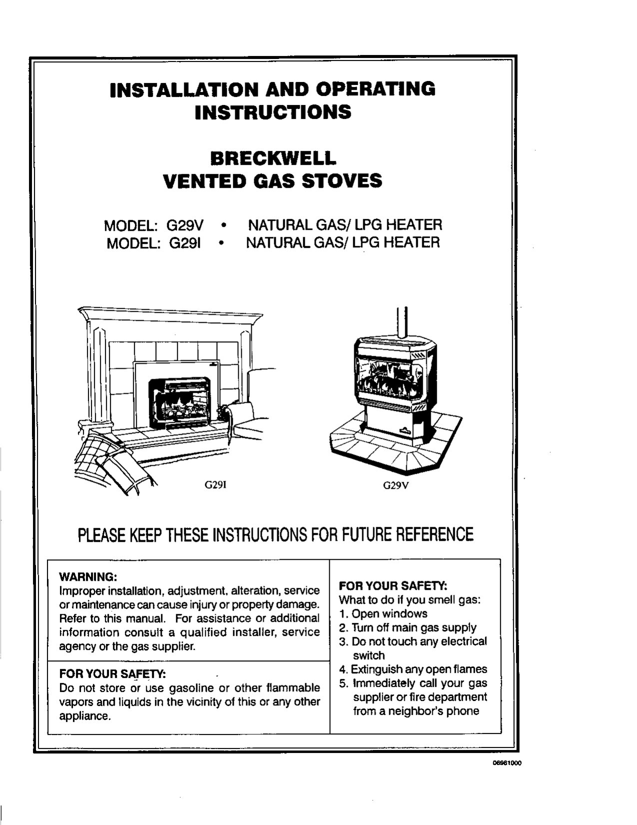 Breckwell G29i G29v Installation And Operating Instructions Manual Manualzz