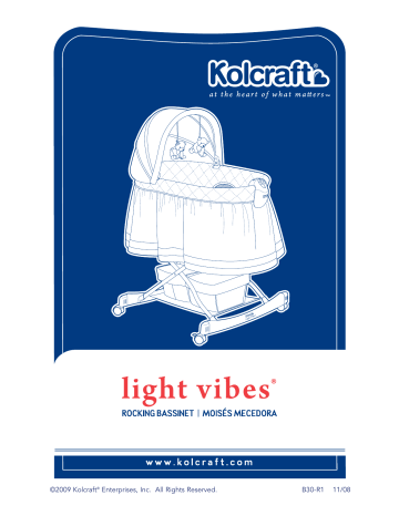 Kolcraft light vibes rocking clearance bassinet instructions