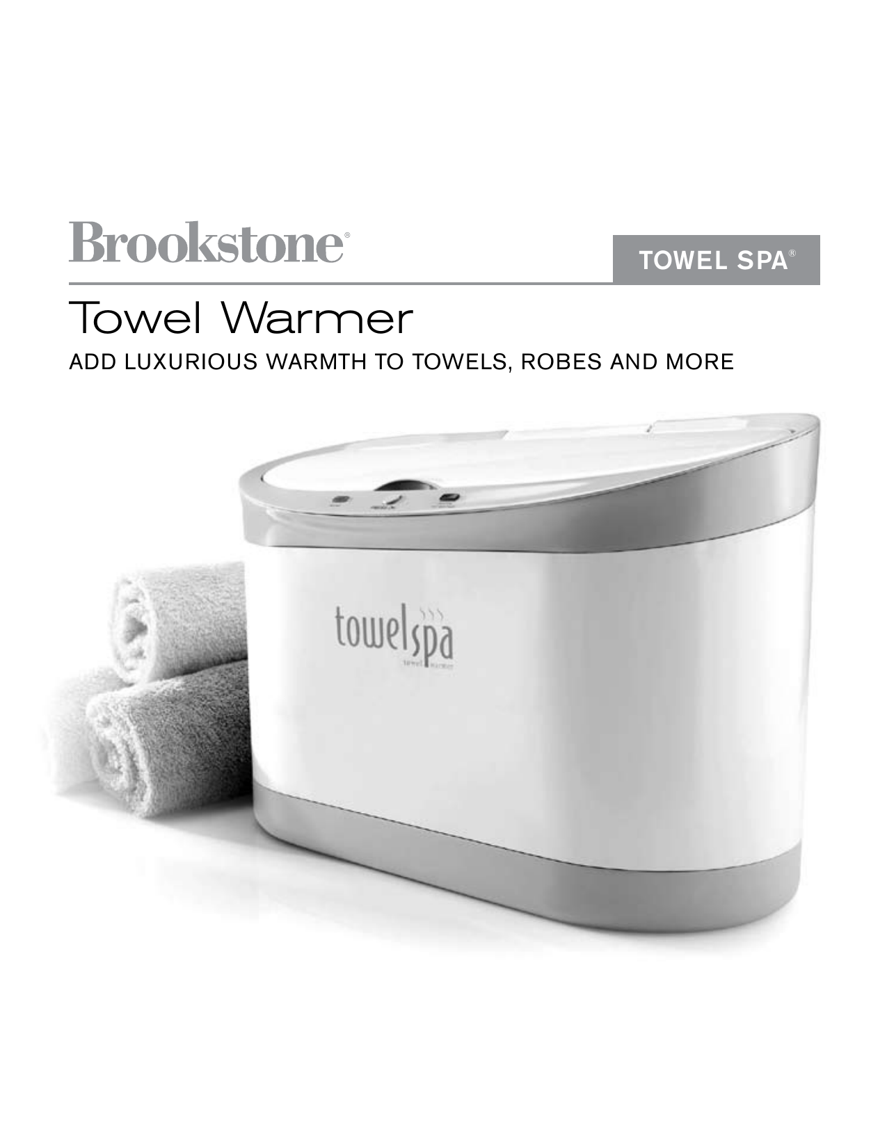 Brookstone TOWEL SPA Towel Warmer, TOWEL SPA User manual | Manualzz