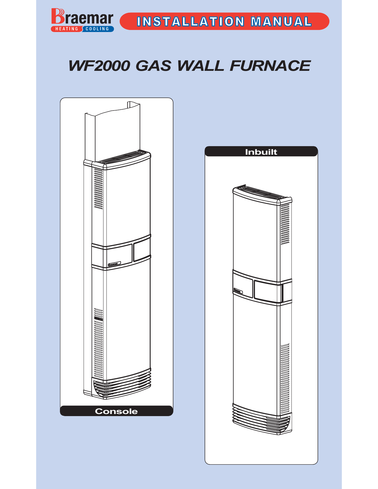 Braemar WF2000 Installation Manual | Manualzz