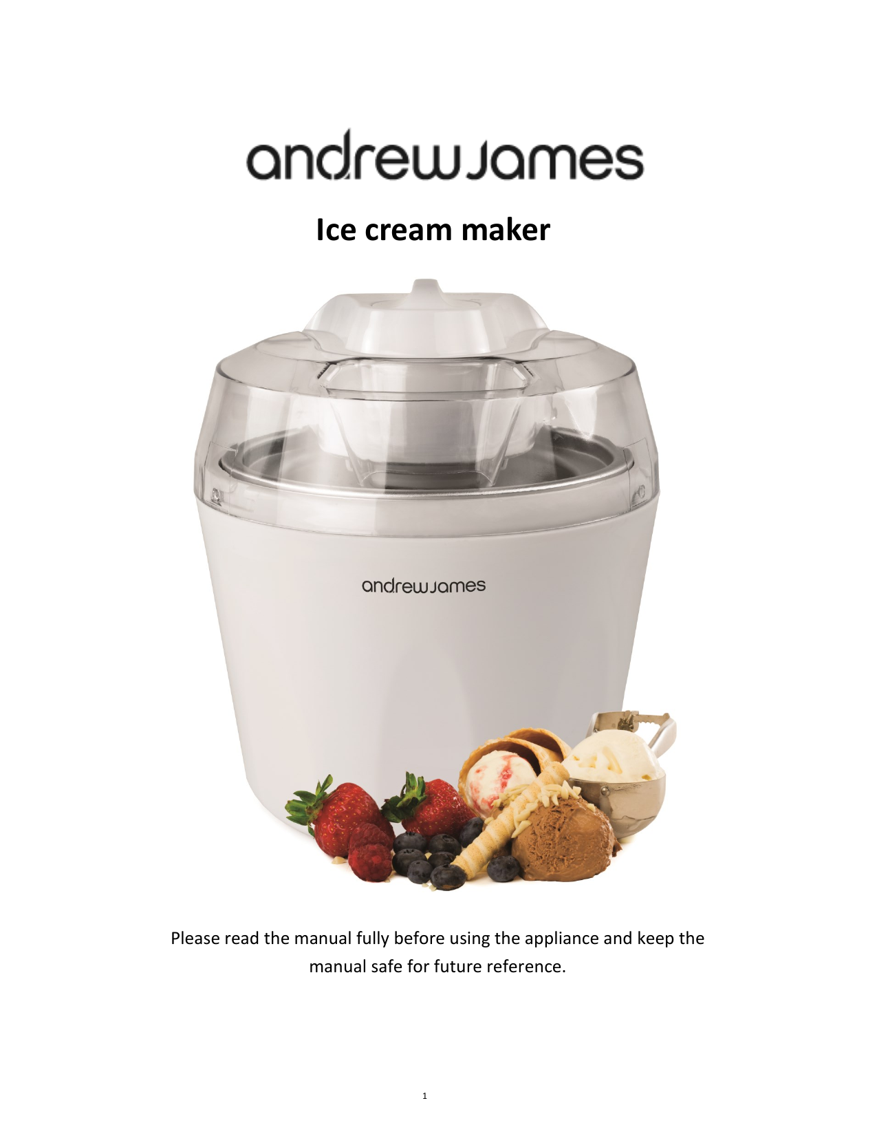 Sunbeam ice cream maker user 2024 manual