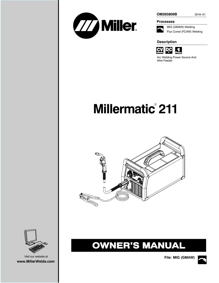 Miller Multimatic 215, Millermatic 211 AutoSet, matic 211 autoset
