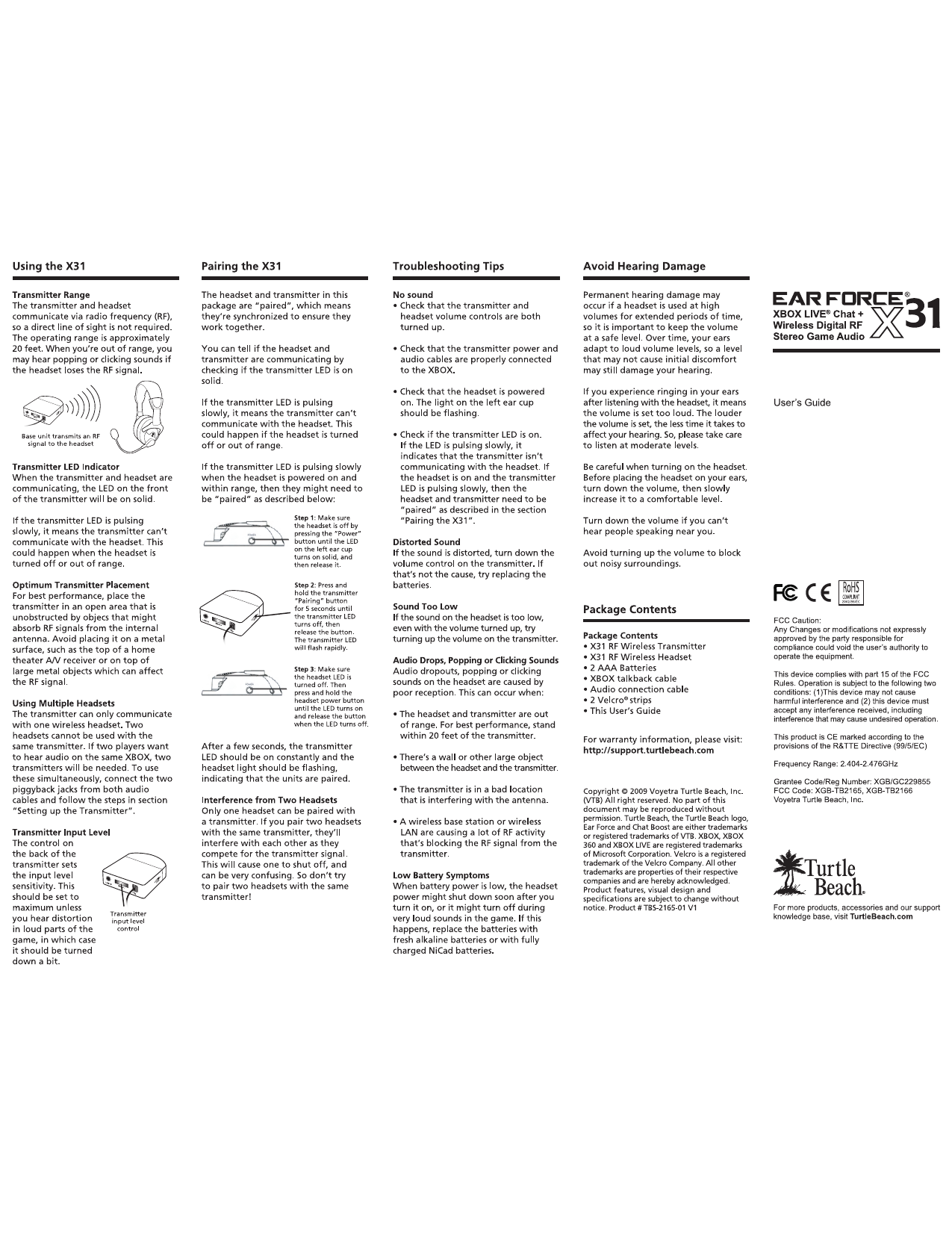 Turtle Beach Ear Force X31 User Manual 