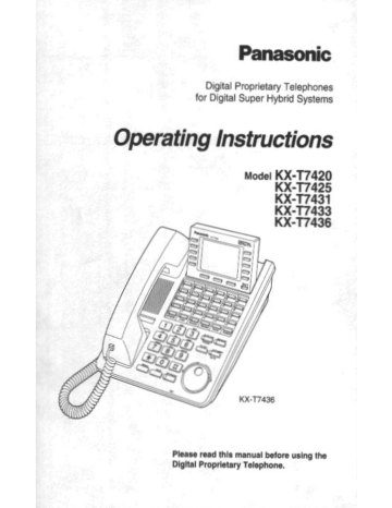 Panasonic DIgital Super hy KX-T7425, KX T7425 - 24 Co Line, KX T7431