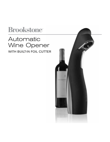 Brookstone Automatic Wine Opener User Manual | Manualzz