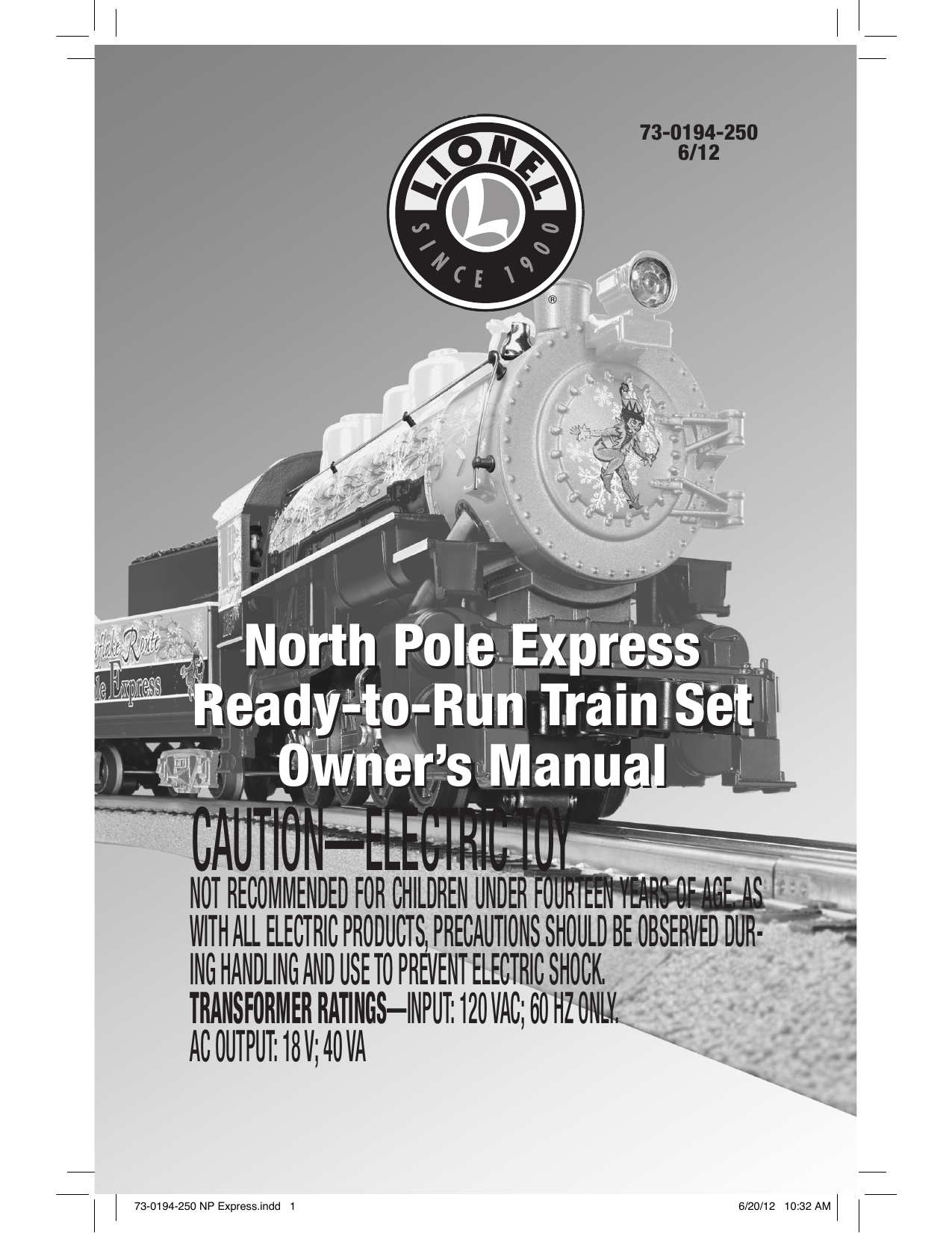 north pole express train set manual