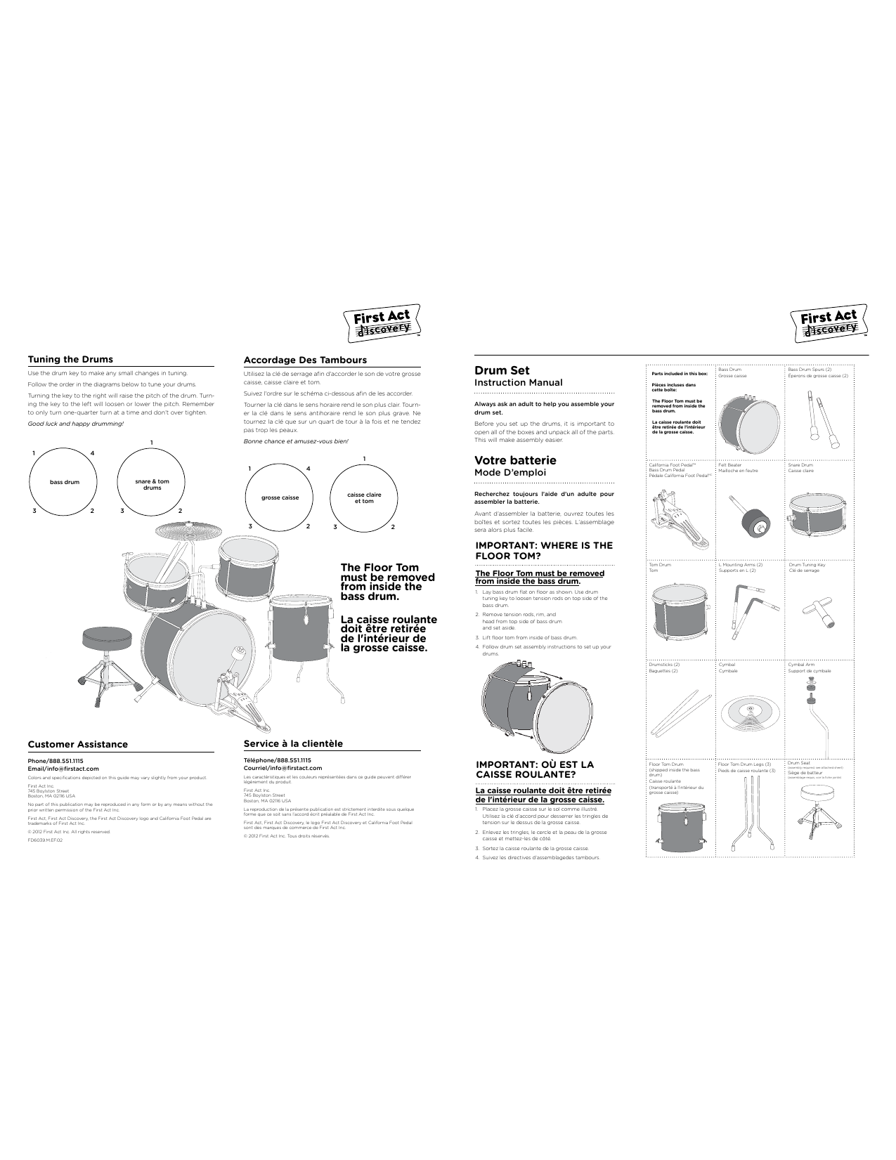 First Act Discovery Drum Set Instruction Manual Manualzz