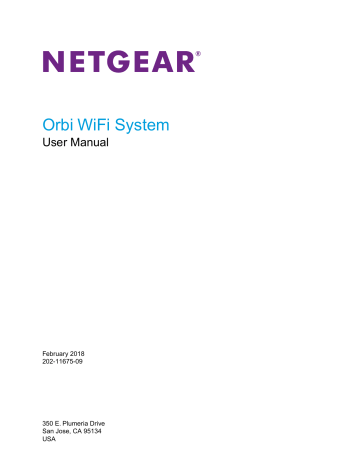 NETGEAR Orbi RBR20, Orbi RBR40, Orbi RBR50, Orbi RBS20, Orbi RBS40