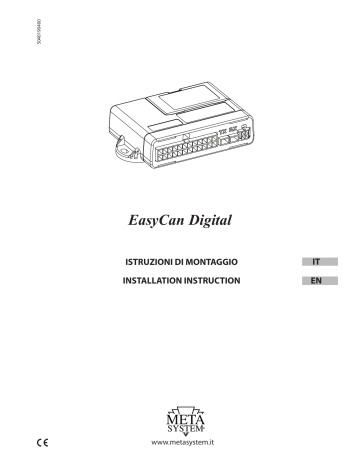 Meta System EasyCan Digital Installation Instruction | Manualzz