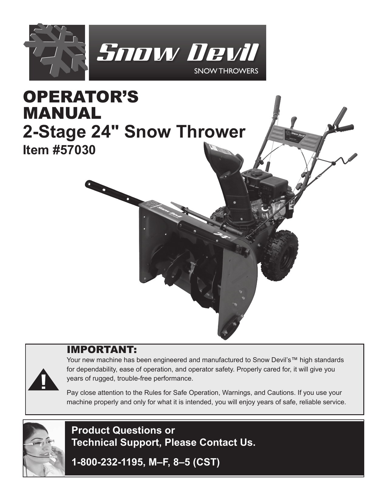 Snow Devil 57030 User manual Manualzz