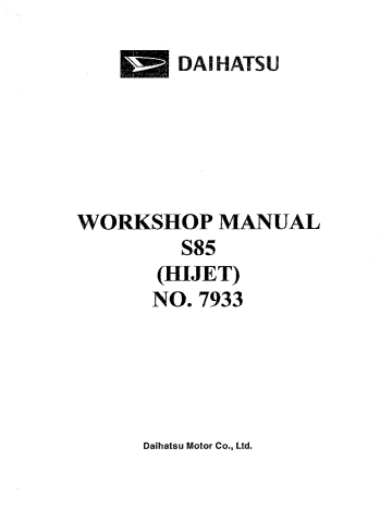 daihatsu cl 61 workshop manual