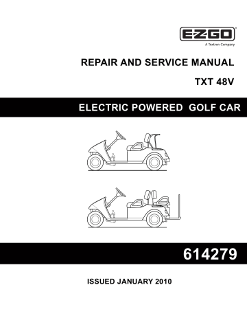 E-Z-GO TXT 48V, TXT 48V FLEET Repair And Service Manual | Manualzz