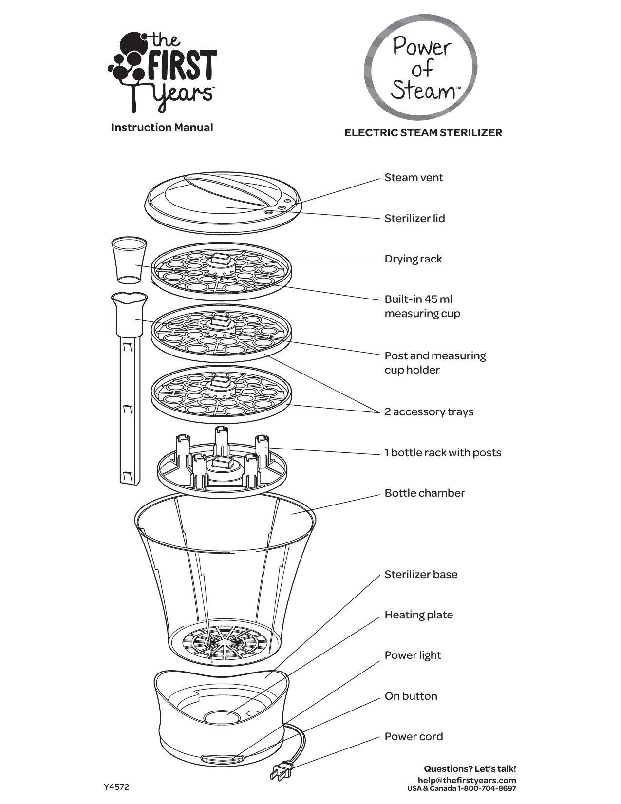 The First Years Y4572 Electric Steam Bottle Sterilizer for sale online