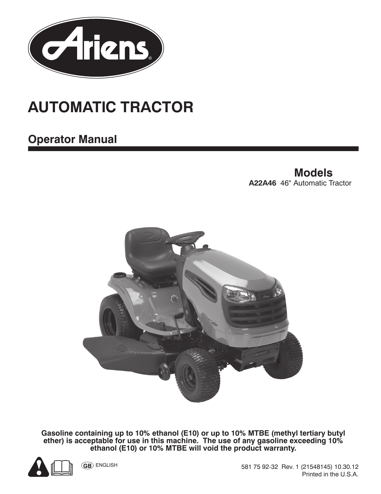 Ariens A22A46, 936053, A19A42 User manual | Manualzz