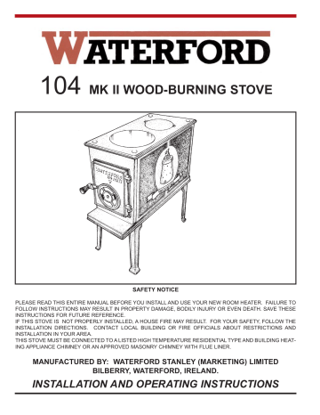 Waterford 104 Mk Ii Installation And Operating Instructions Manual Manualzz