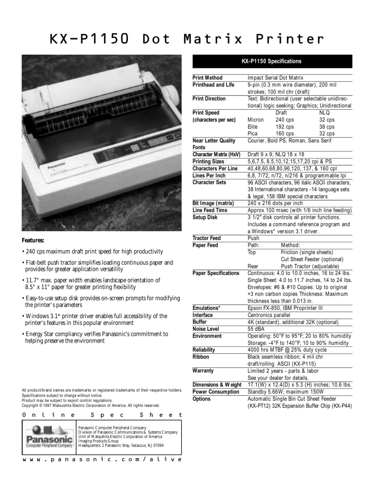 dot matrix printer is bidirectional