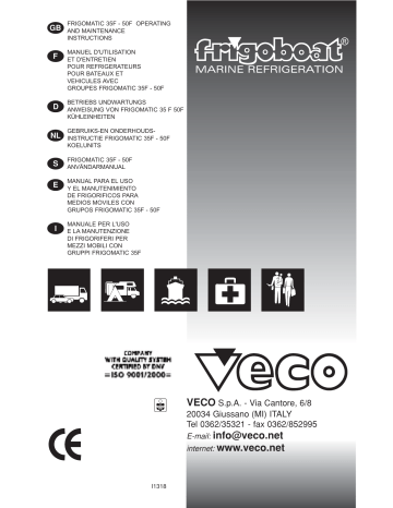 Frigoboat FRIGOMATIC 35F - 50F Operating And Maintenance Instructions ...