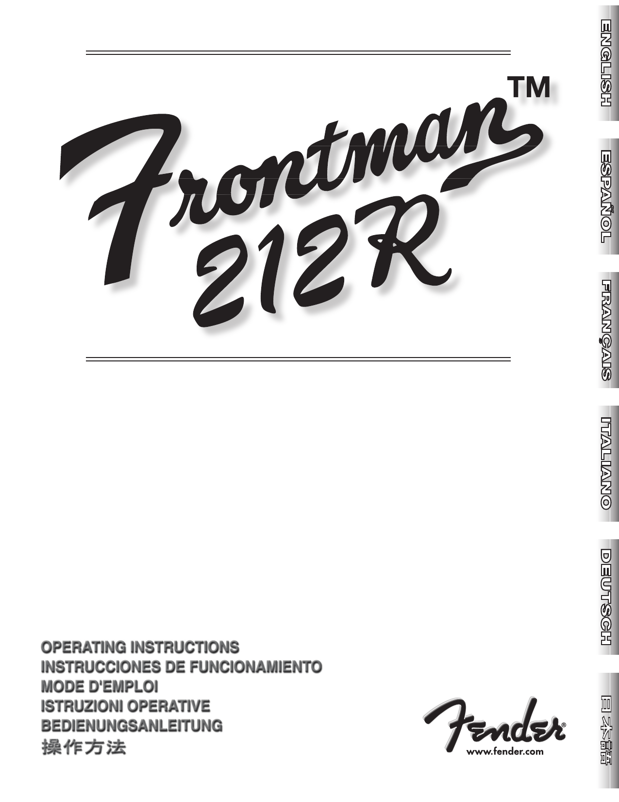 Fender Frontman 212R User manual | Manualzz