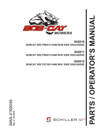 Schiller BOBCAT XRZ FR651V KAW Operator's Manual | Manualzz