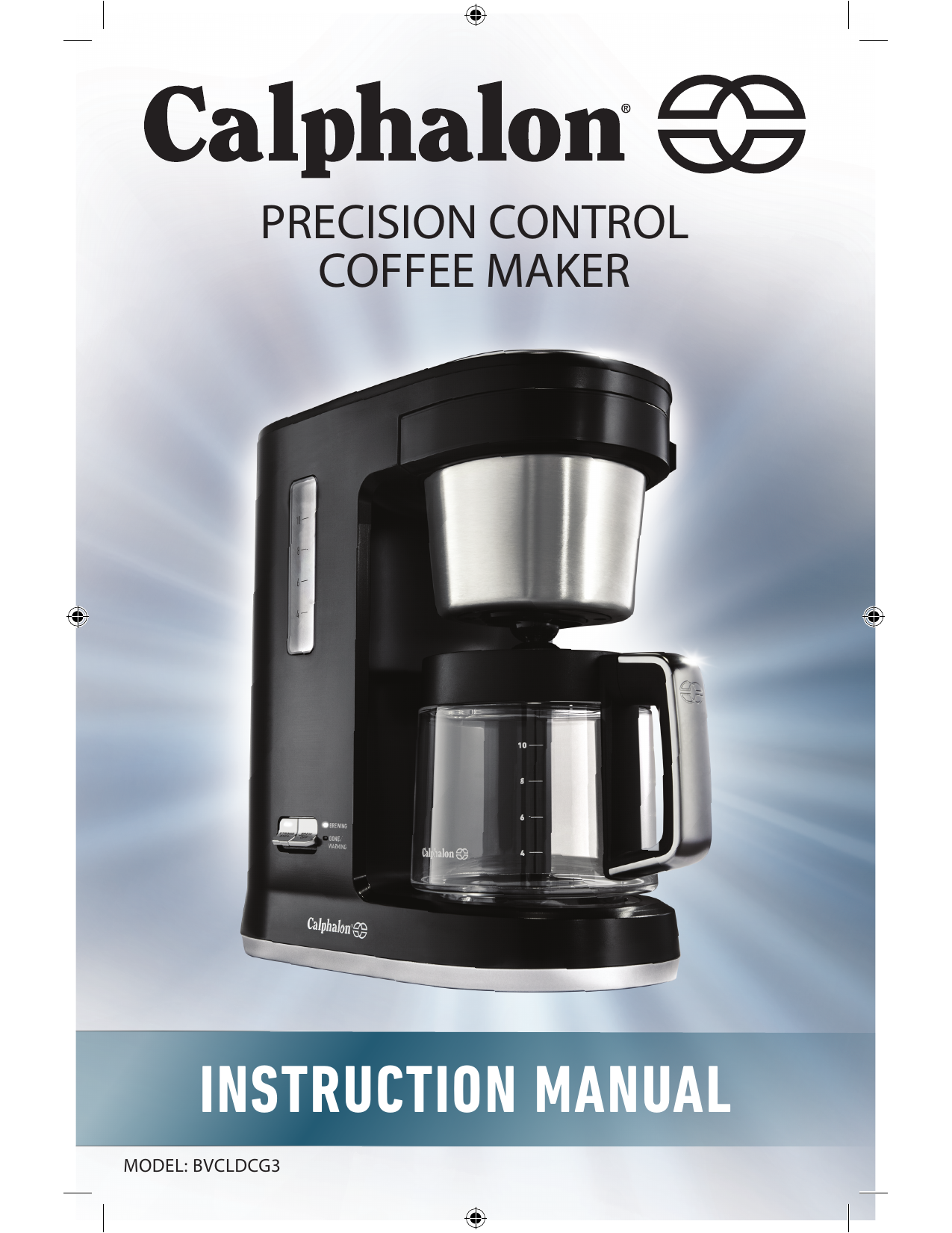 Calphalon Coffee Maker Precision Control 10 Cup Stainless BVCLDCG3