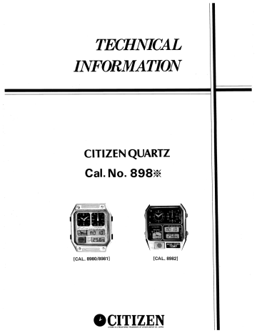 Citizen 8980, 8981, 8982 Technical Information | Manualzz