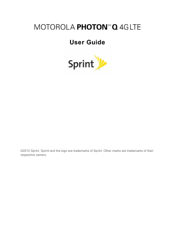 Get Started. Motorola PHOTON Q 4G LTE | Manualzz